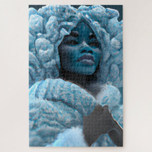 Melanin Freezing Cold Frozen Black Princess  Jigsaw Puzzle
