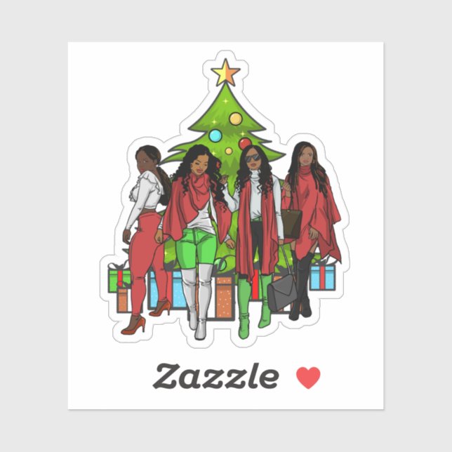 Melanin Friends Christmas Friendsmas Black Sistas (Sheet)