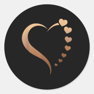 Melanin Heart Black History Month Proud Black Afri Classic Round Sticker