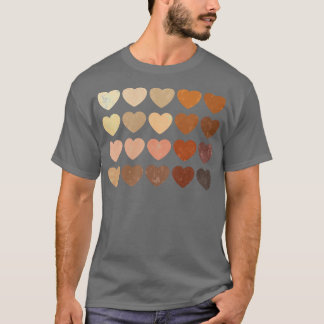 melanin hearts African Black Pride Gift  T-Shirt