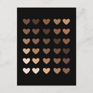 Melanin hearts for melanated african pride love postcard