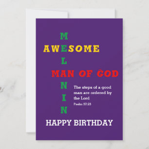 Melanin Homme de Dieu Carte d'anniversaire