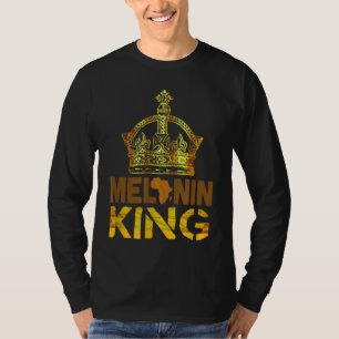 Melanin King for Men African Black History Month T-Shirt