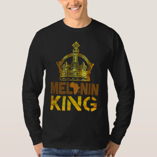 Melanin King for Men African Black History Month T-Shirt