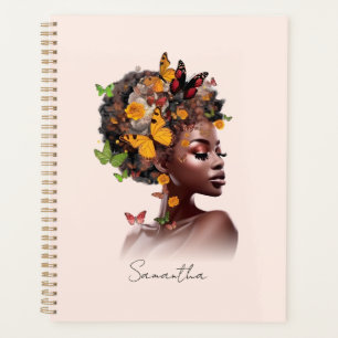 Melanin Magic : cheveux afro et papillon coloré