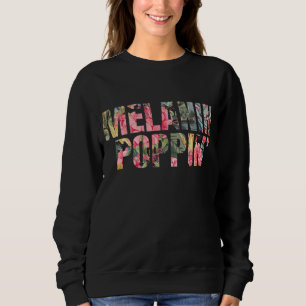 Melanin Poppin African American Pride watercolor f Sweatshirt