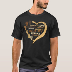 Melanin Power Fist Heart Black History Month BLM A T-Shirt