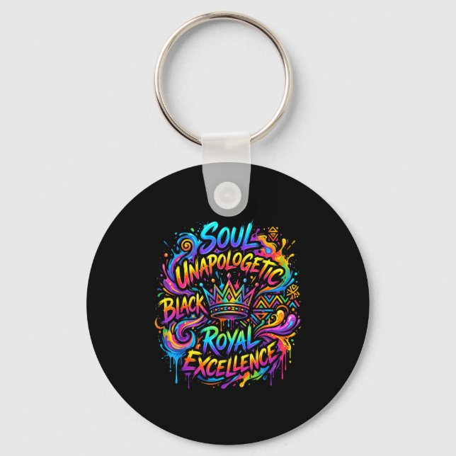 Melanin pride black history juneteenth freedom day keychain (Front)