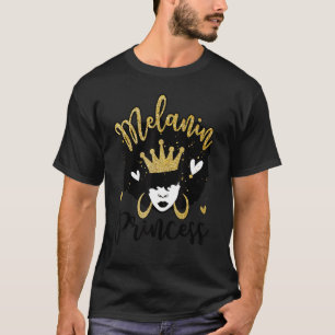 Melanin Princess African American Afro Puff Prince T-Shirt