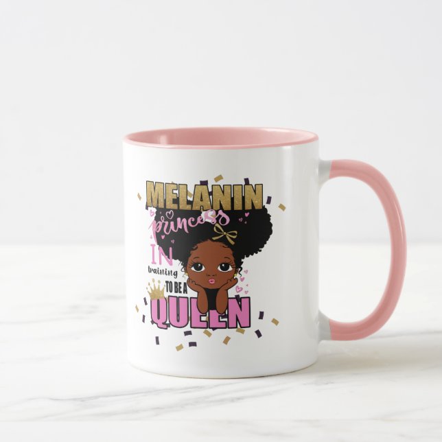 Melanin Princess Training To Be Queen Lilibet Gift Mug (Right)