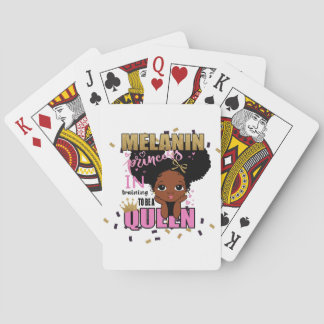 Melanin Princess Training To Be Queen Lilibet Gift Playing Cards