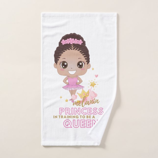 Melanin Princesse Entraînement Pour Être Reine Bal (Serviette à main)