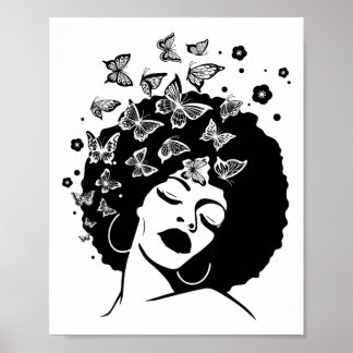 Melanin Queen African American Strong Black Natura Poster