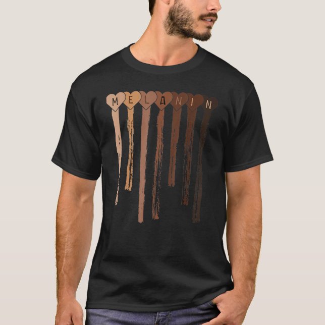 Melanin Queen African American Strong Black Natura T-Shirt (Front)