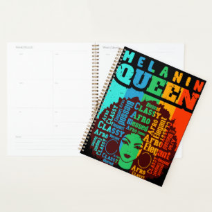 Melanin Queen Black Girl Magic African Sista Love Planner
