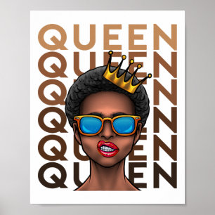 Melanin Queen Proud African American Black History Poster