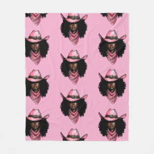 Melanin Rodeo Queen Fleece Blanket