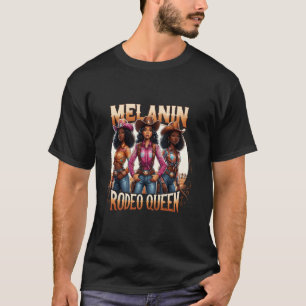 Melanin Rodeo Queen Melanin Rodeo Vintage Cowgirl T-Shirt