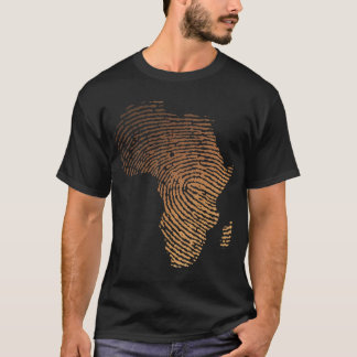 Melanin Shades Africa Map - Africa DNA Fingerprint T-Shirt