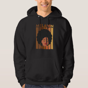Melanin Shades Afro Girl African American Woman Em Hoodie