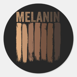 Melanin Shades Black Pride Gift Classic Round Sticker