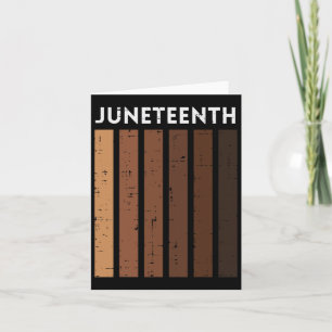 Melanin Shades Juneteenth June 19th 1865 Men Women Card