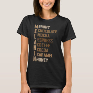 Melanin Shades of Black Women Ebony Chocolate Moch T-Shirt