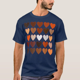Melanin Skin Tone Hearts, Be Kind, Black Pride His T-Shirt