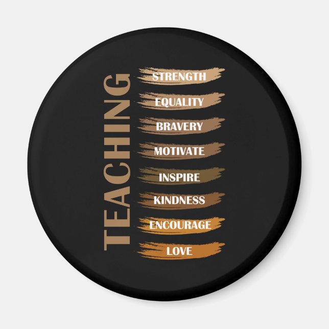 Melanin Teacher black power Magnet (Front)