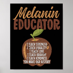 Melanin Teacher Black Teachers Quote - Melanin Edu Poster