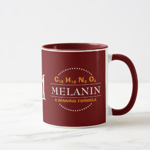 MELANIN Winning Formula Burgundy Monogram Mug
