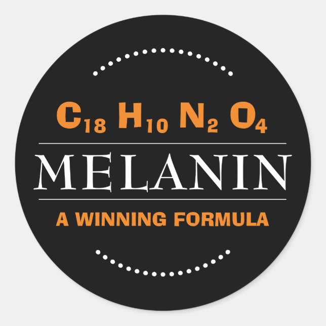 MELANIN Winning Formula Classic Round Sticker (Front)