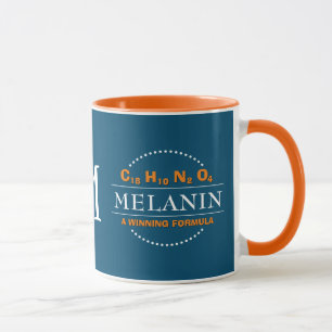 MELANIN Winning Formula Teal Monogram Mug