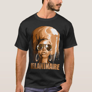 Melaninaire Women Melanin Poppin Black History Gif T-Shirt