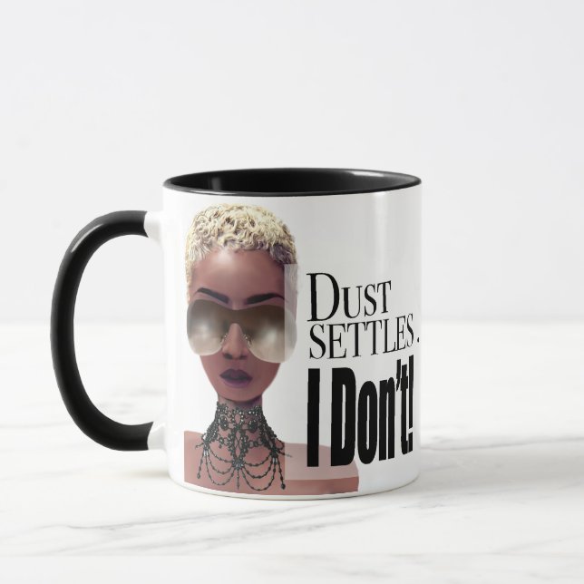 MelaninBerry Beauty DUST SETTLES Affirmation Mug (Left)