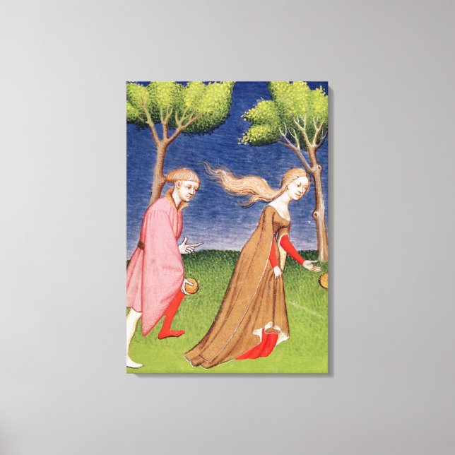 Melanion races against Atalanta Canvas Print (Front)