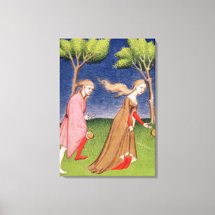 Melanion races against Atalanta Canvas Print