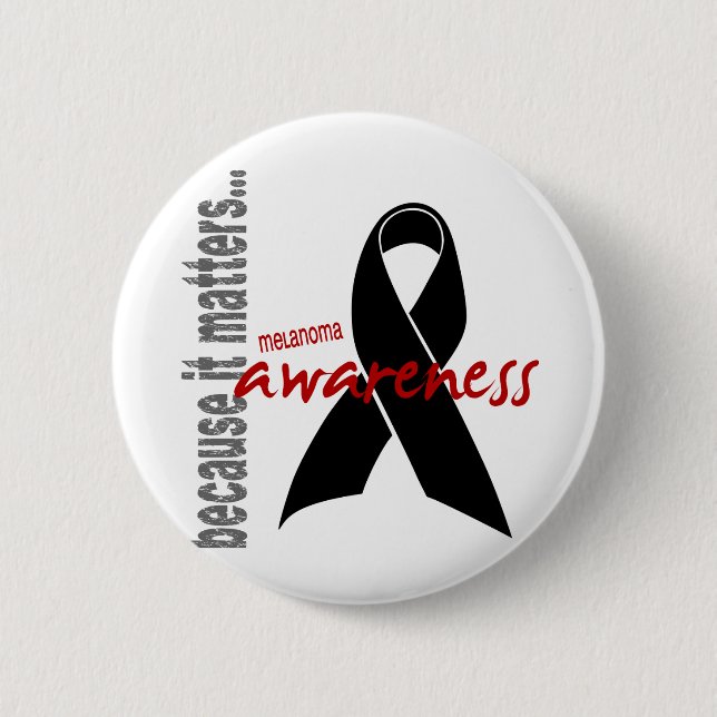 Melanoma Awareness 2 Inch Round Button (Front)
