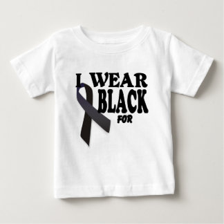 Melanoma Awareness Ribbon I wear Black for logo. Baby T-Shirt