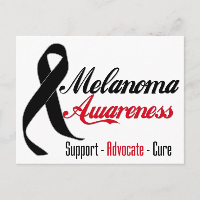 Melanoma Awareness Ribbon Postcard (Front)