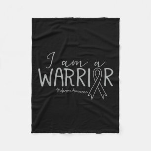Melanoma Awareness Skin Cancer I Am A Warrior Fleece Blanket