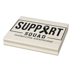 Melanoma Awareness Skin Cancer Support Squad Rubber Stamp
