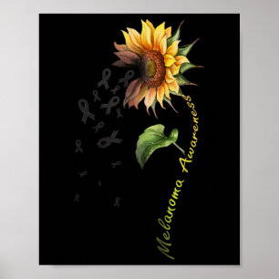 Melanoma Awareness Sunflower Shirt  Poster