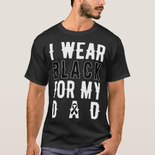 Melanoma Cancer Dad Black Ribbon Skin Cancer Aware T-Shirt