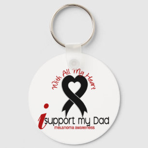 Melanoma I Support My Dad Keychain