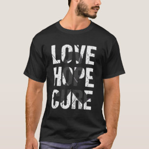 Melanoma Skin Cancer Awareness Black Ribbon Motiva T-Shirt