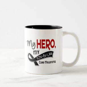 Melanoma Skin Cancer MY HERO MY SON-IN-LAW 42 Two-Tone Coffee Mug