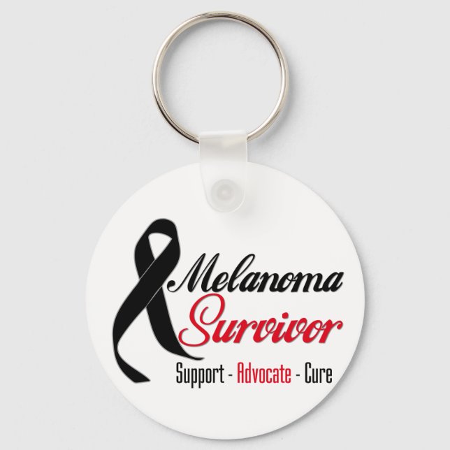 Melanoma Survivor Ribbon Keychain (Front)