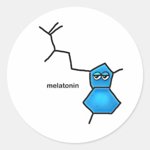 Melatonin Neurotransmitter Classic Round Sticker