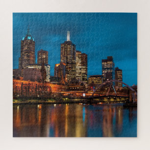 Melbourne at night jigsaw puzzle